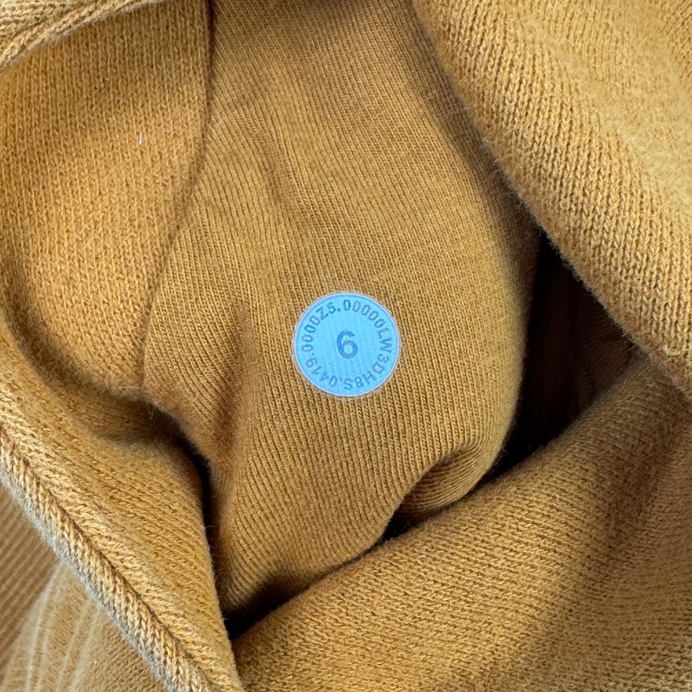 Lululemon Sweater Womens 6 Mustard Yellow Scuba Hoodie Fleece Full Zip Pockets - Picture 4 of 9
